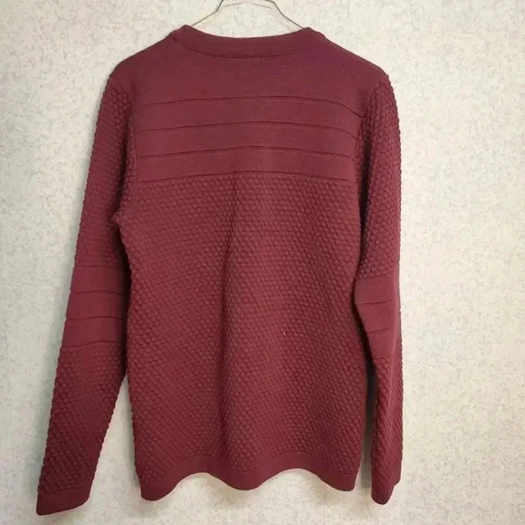S.N.S. Herning Fisherman Knit Burgandy Size M - Picture 7 of 8